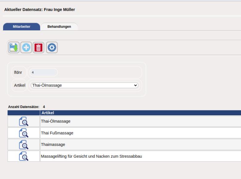 Beauty Terminplaner Mitarbeiter Behandlungen